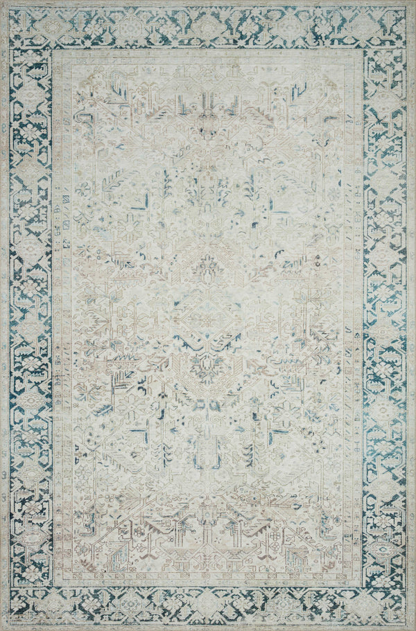 Magnolia Home by Joanna Gaines x Loloi Lenna Rug - Natural / Denim-Blue Hand Home