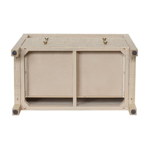 Paloma 2 Drawer Raffia Wrapped Night Stand with Shelf, 28"W, Natural
