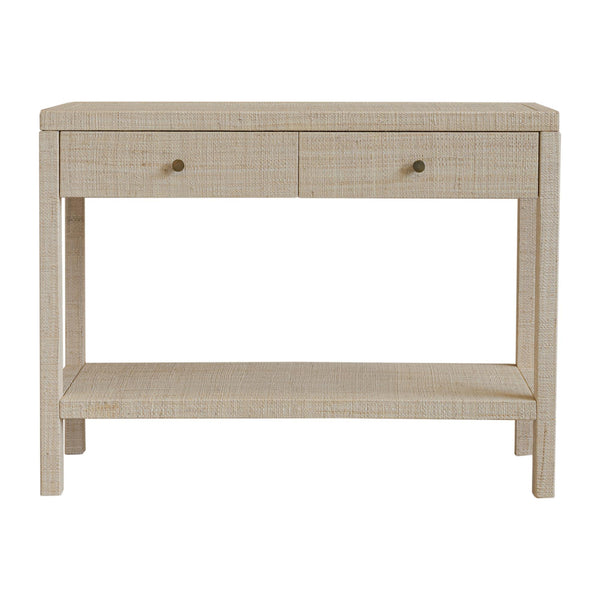 Paloma 2 Drawer Raffia Wrapped Console Table with Shelf, 40"W, Natural