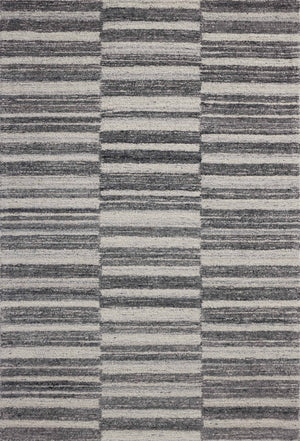 Magnolia Home by Joanna Gaines x Loloi Rae Rug - Charcoal / Mist-Blue Hand Home