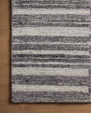 Magnolia Home by Joanna Gaines x Loloi Rae Rug - Charcoal / Mist-Blue Hand Home