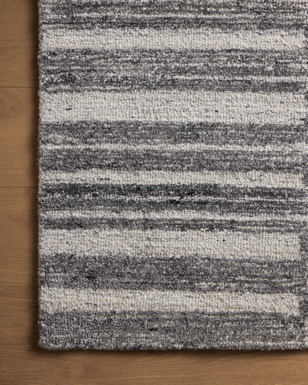 Magnolia Home by Joanna Gaines x Loloi Rae Rug - Charcoal / Mist-Blue Hand Home