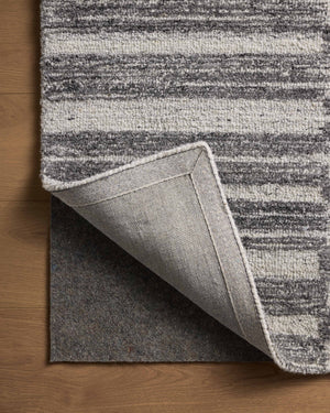 Magnolia Home by Joanna Gaines x Loloi Rae Rug - Charcoal / Mist-Blue Hand Home