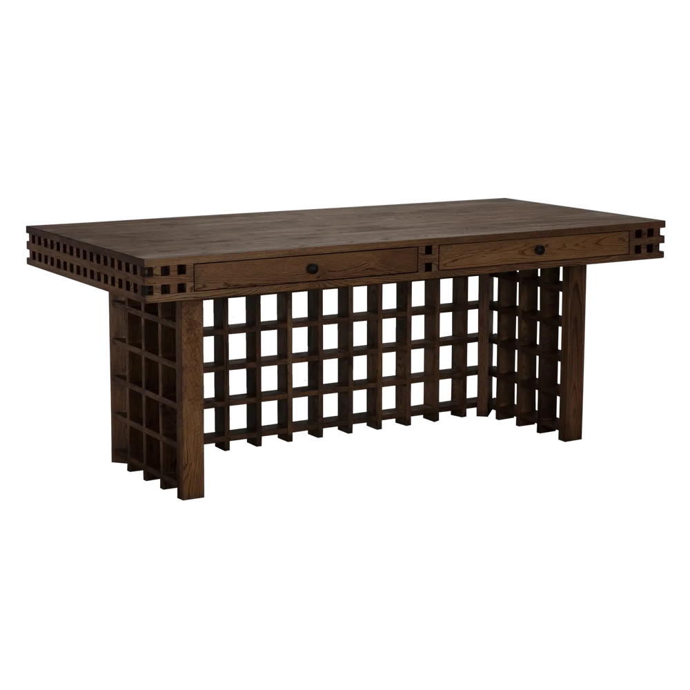 Rubiks Desk, RO, Whiskey - 75x35x30-Blue Hand Home