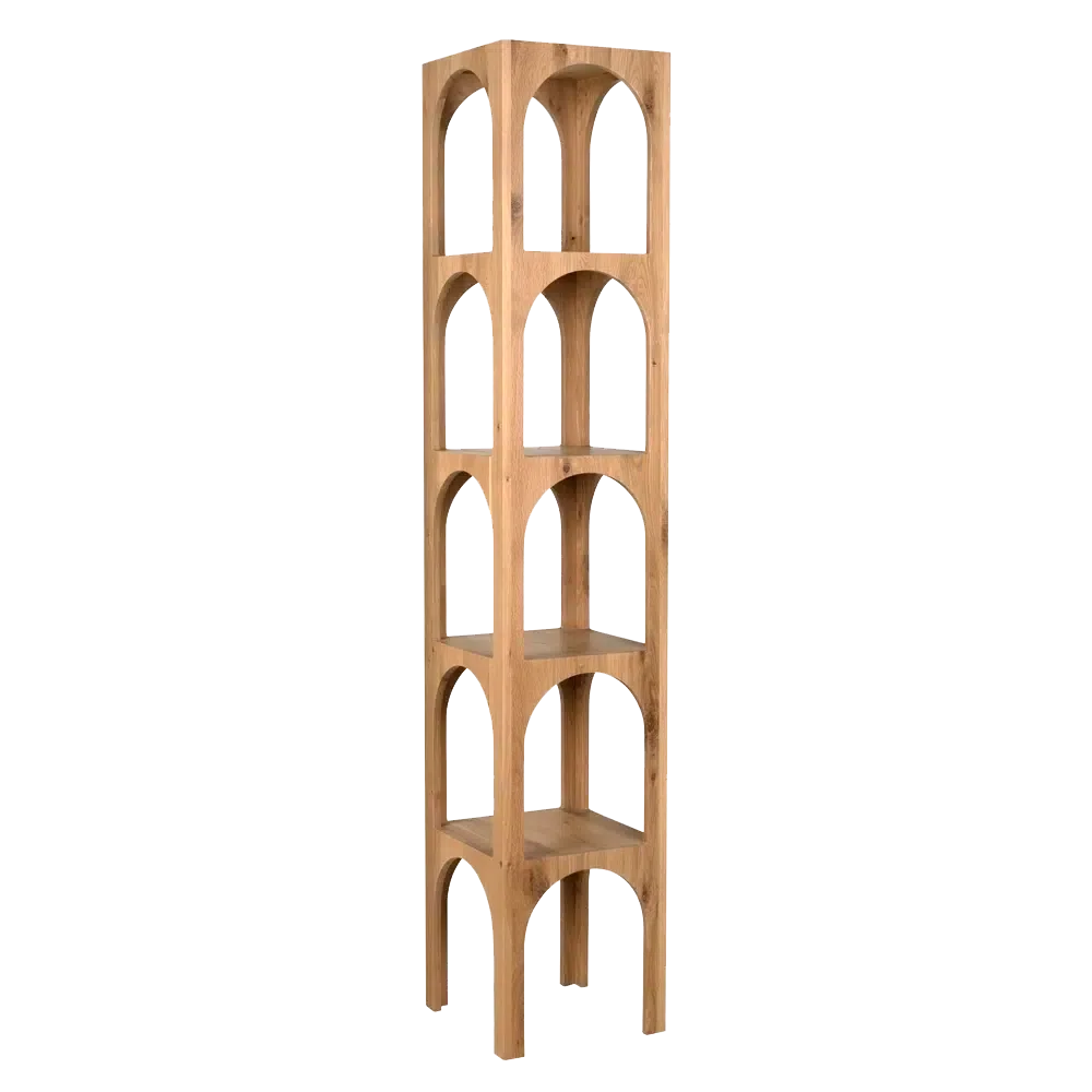Charlotte Bookcase, large, RO, Black - 16x16x85-Blue Hand Home