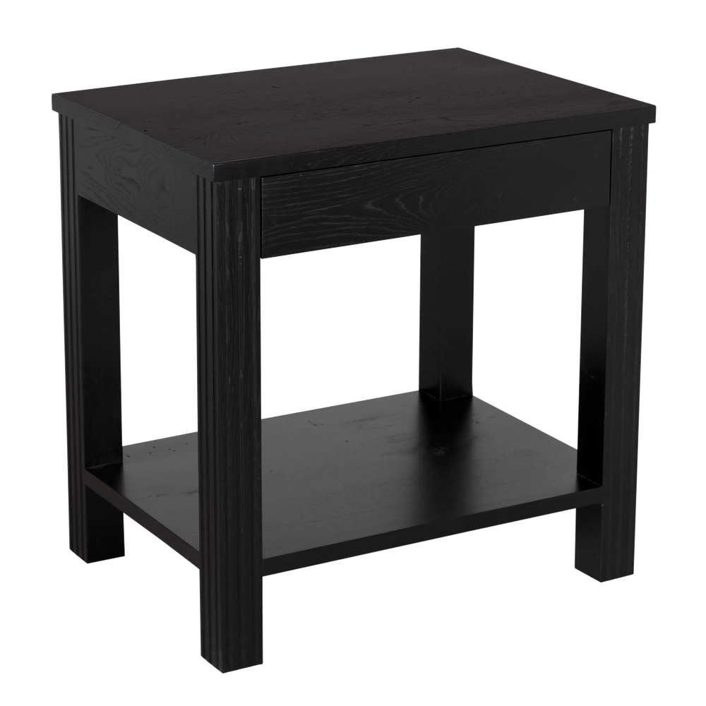 Emily Side Table, RO, Black - 25x18x25-Blue Hand Home