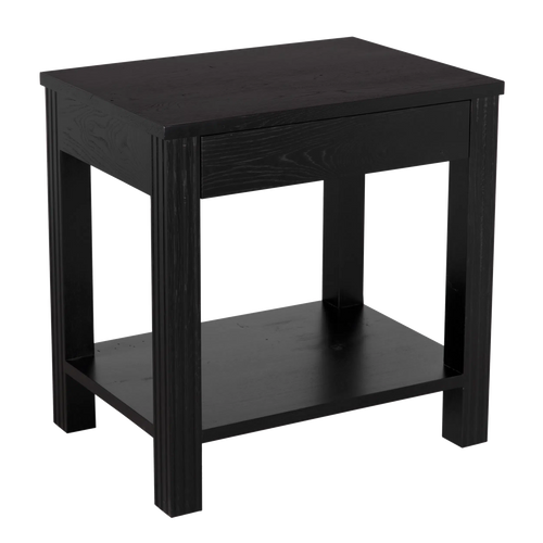 Emily Side Table, RO, Black - 25x18x25-Blue Hand Home