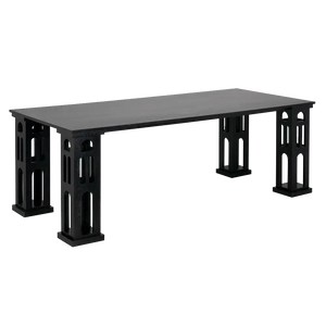 Dolly Dining Table, RO, Black - 96x42x30-Blue Hand Home