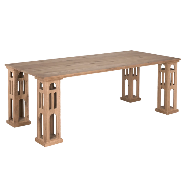 Dolly Dining Table, RO, Chai - 96x42x30-Blue Hand Home
