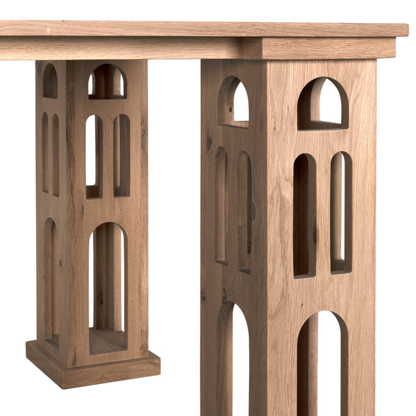 Dolly Dining Table, RO, Chai - 108x44x30-Blue Hand Home