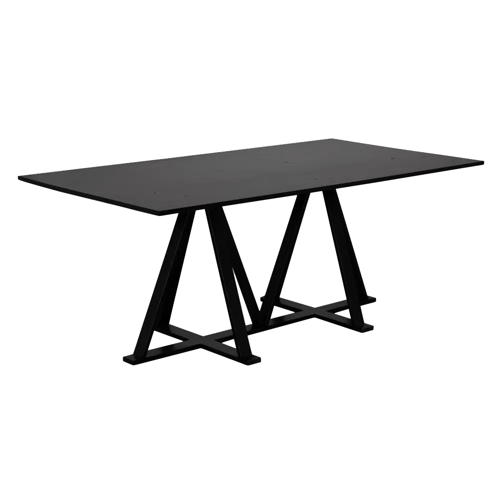 Ricky Dining Table, RO, Black - 76x40x30-Blue Hand Home
