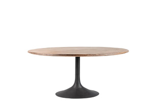 Ida 78" Oval Dining Table with Megan Base-Blue Hand Home