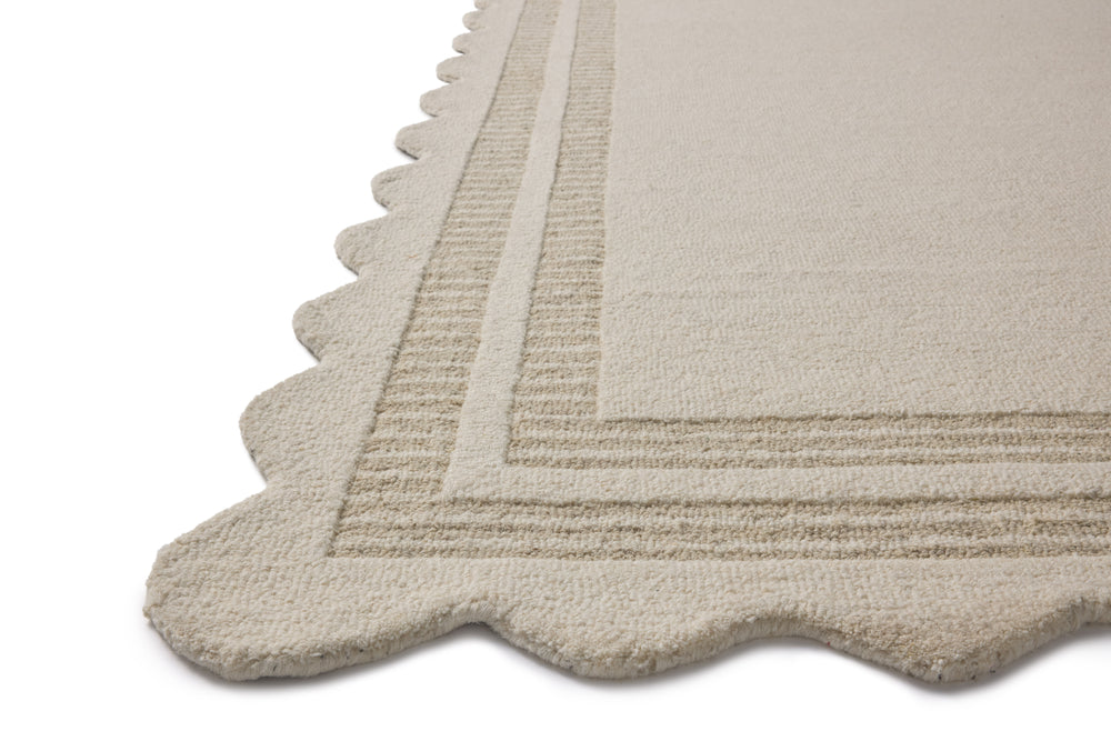 Chris Loves Julia x Loloi Scottie Rugs - Ivory / Grey-Blue Hand Home