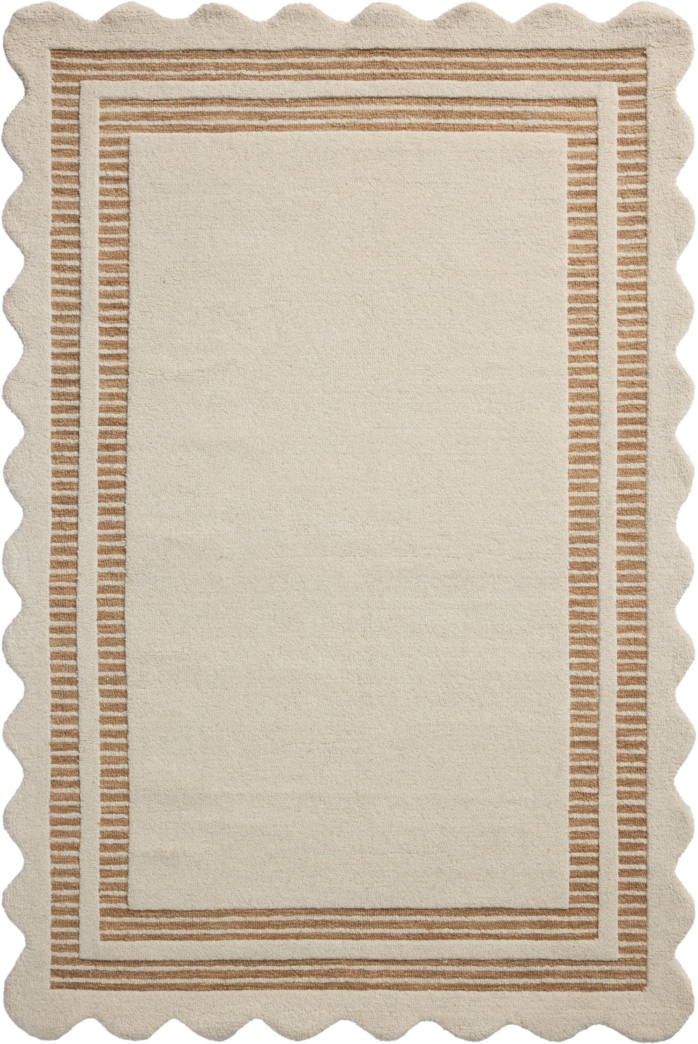 Chris Loves Julia x Loloi Scottie Rugs - Ivory / Rust-Blue Hand Home