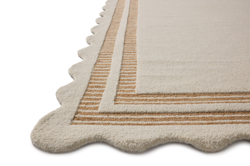 Chris Loves Julia x Loloi Scottie Rugs - Ivory / Rust-Blue Hand Home