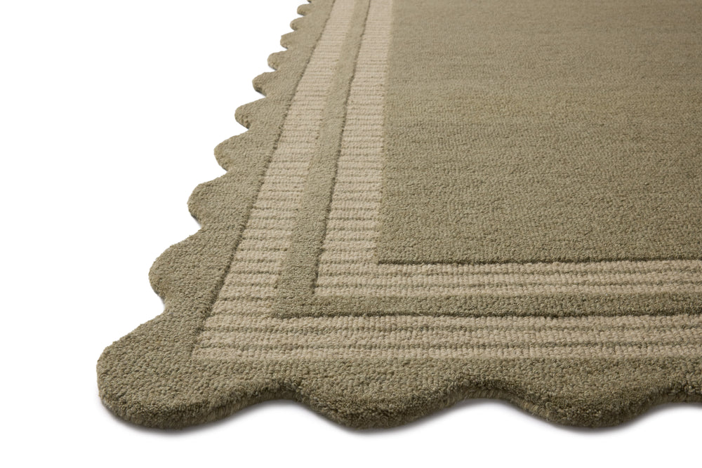 Chris Loves Julia x Loloi Scottie Rugs - Olive / Pebble-Blue Hand Home