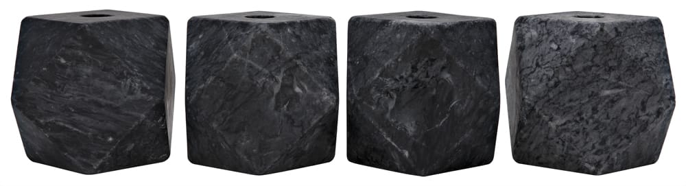 Polyhedron Decorative Candle Holder, Set of 4-Noir Furniture-Blue Hand Home
