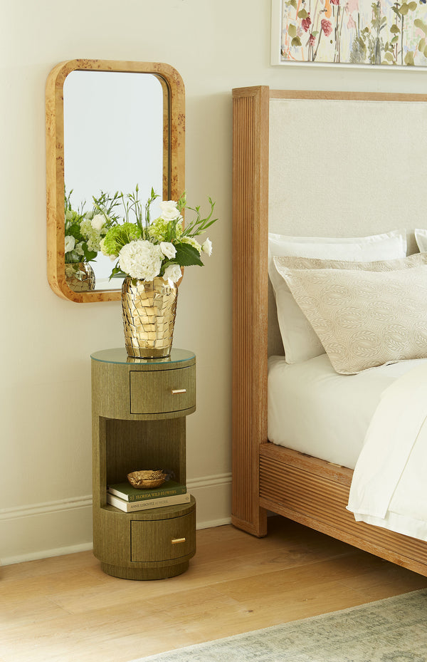 Aaron 2-Drawer End Table-Blue Hand Home