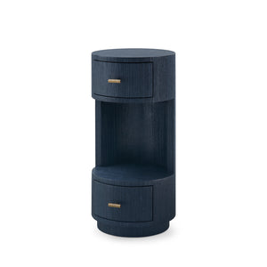 Aaron 2-Drawer End Table-Blue Hand Home