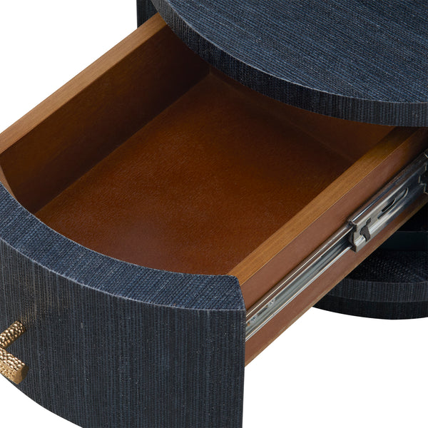 Aaron 2-Drawer End Table-Blue Hand Home