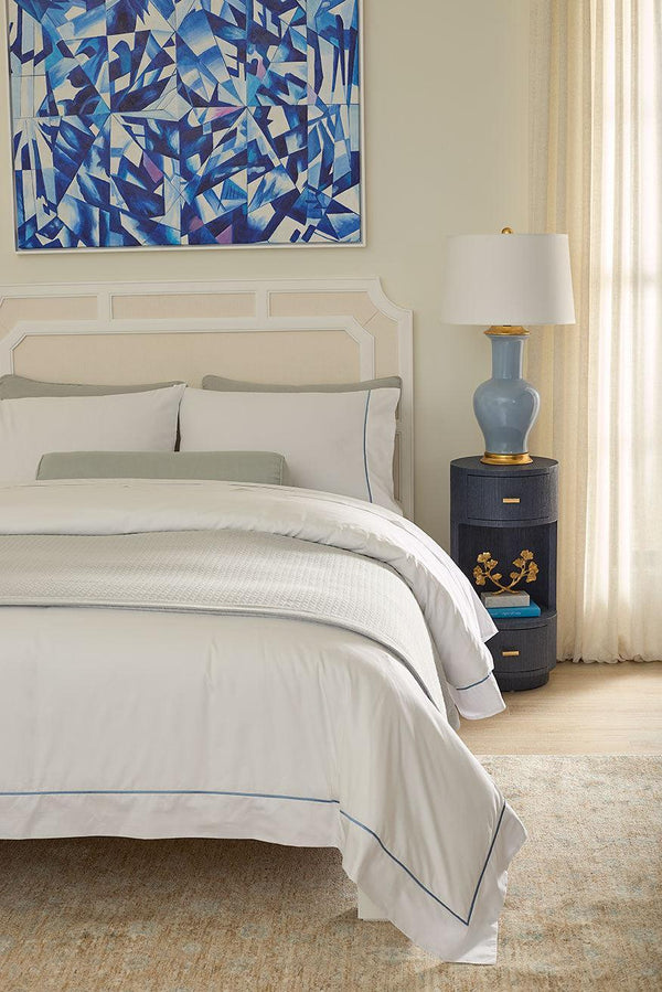 Aaron 2-Drawer End Table-Blue Hand Home