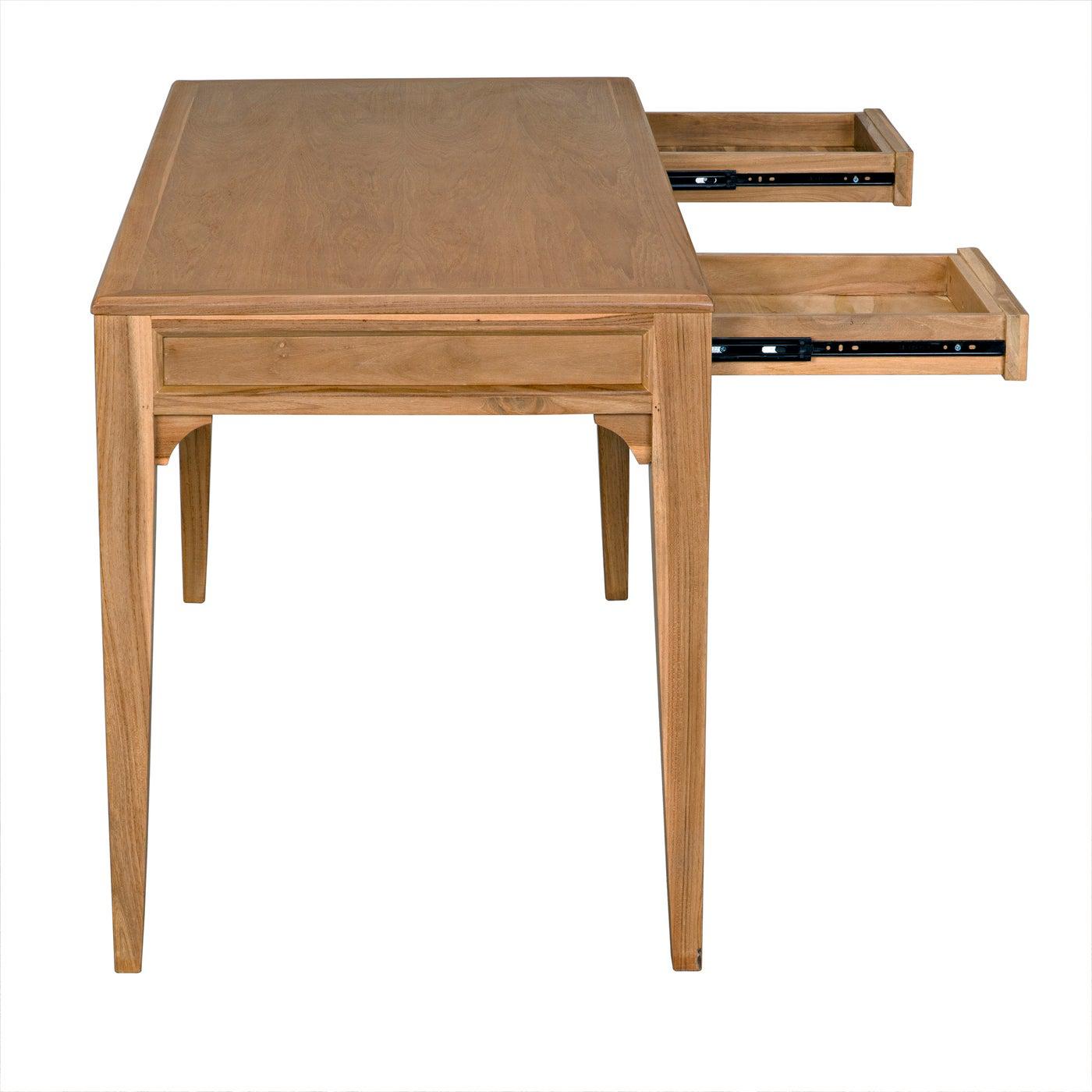 Ambrose Desk, Bleached Teak-Noir Furniture-Blue Hand Home