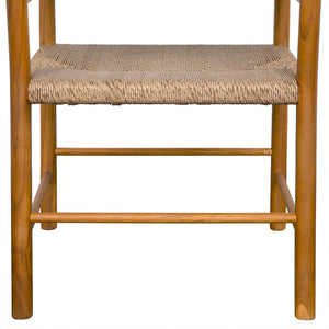 Franco Arm Chair, Teak with Synthetic Woven-Noir Furniture-Blue Hand Home