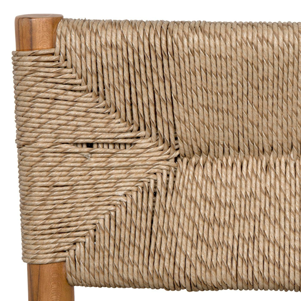 Franco Side Chair, Teak with Synthetic Woven-Noir Furniture-Blue Hand Home