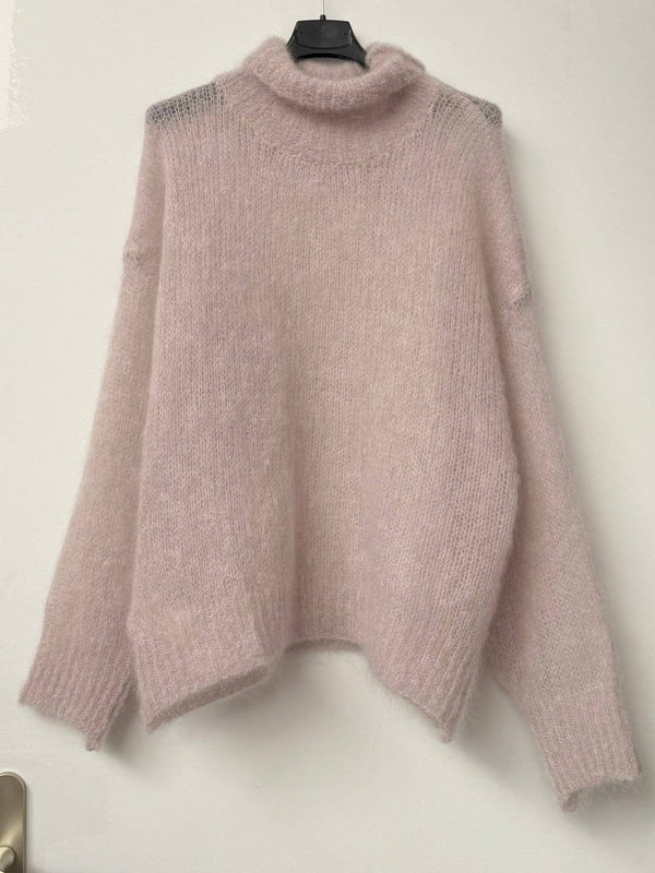 80% kid mohair sweater 3026: Gris foncé-Blue Hand Home