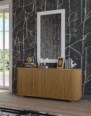 Bilbao Mirror In True White-Blue Hand Home