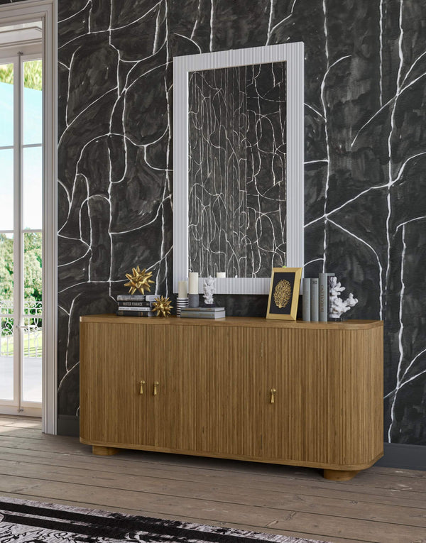 Bilbao Mirror In True White-Blue Hand Home