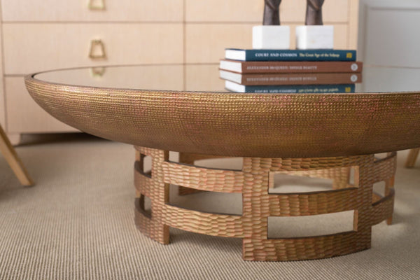 Ella Coffee Table / Antique Brass-Villa & House-Blue Hand Home