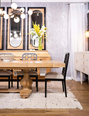 Large Farringdon Mirror-Blue Hand Home