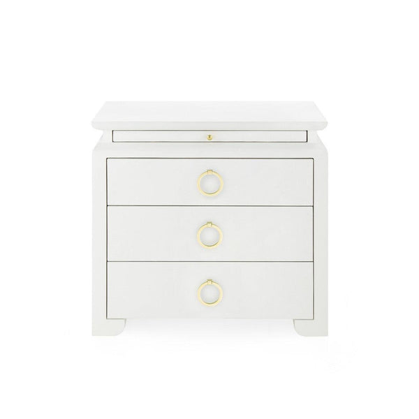 Elina 3-Drawer Side Table-Blue Hand Home