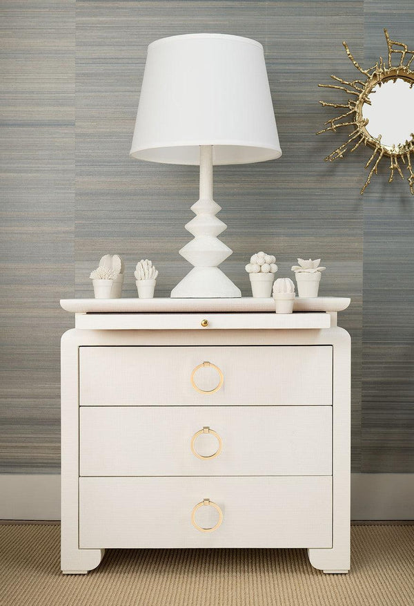 Elina 3-Drawer Side Table-Blue Hand Home