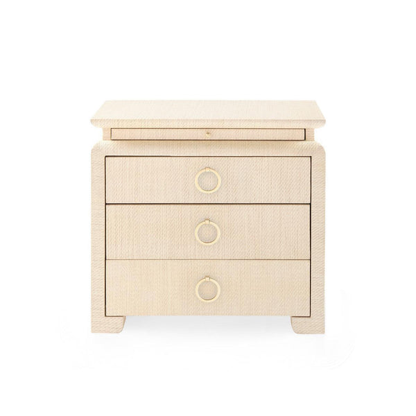 Elina 3-Drawer Side Table-Blue Hand Home
