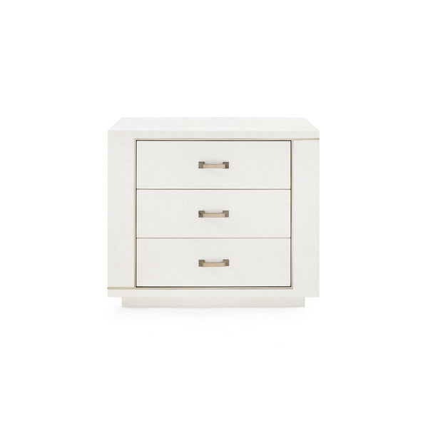 Ethan 3-Drawer End Table / Sand White-Blue Hand Home