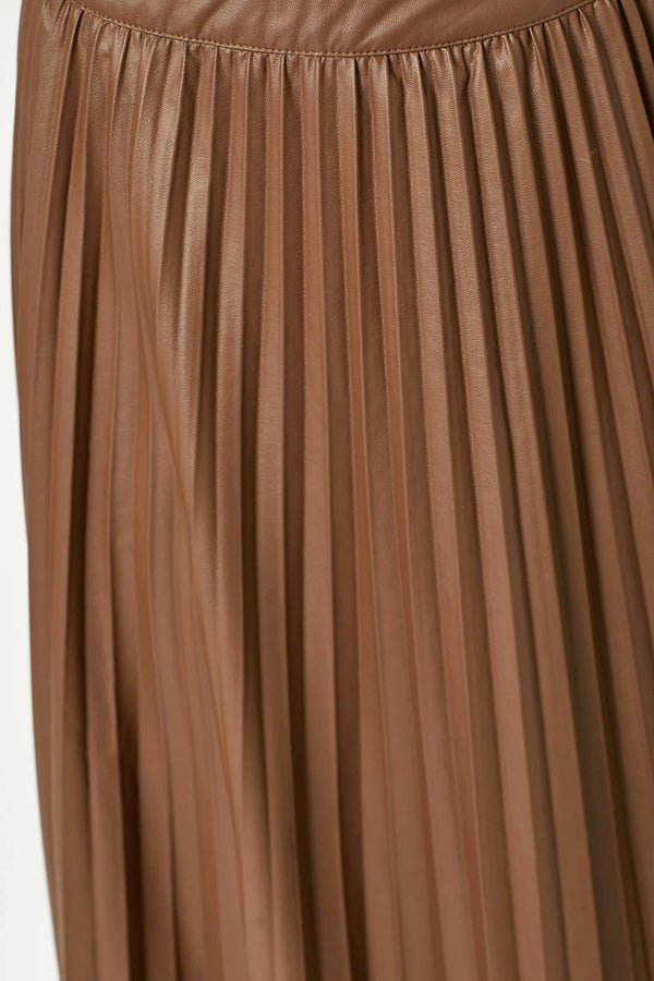 60289 Leather Pleating Skirt-Blue Hand Home