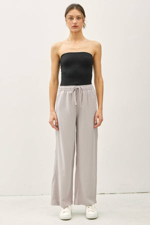 TENCEL WIDE LEG PANTS-Blue Hand Home