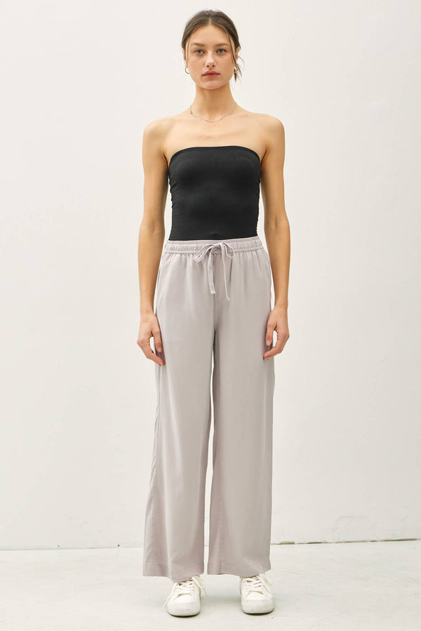 TENCEL WIDE LEG PANTS-Blue Hand Home
