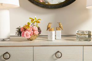 Finch Statue / Gold Leaf-Villa & House-Blue Hand Home