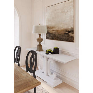 Fiona Pedestal Console Table-Blue Hand Home