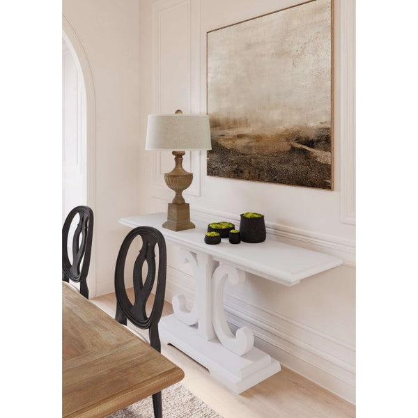 Fiona Pedestal Console Table-Blue Hand Home