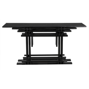 Loyd Console, Hand Rubbed Black-Noir Furniture-Blue Hand Home
