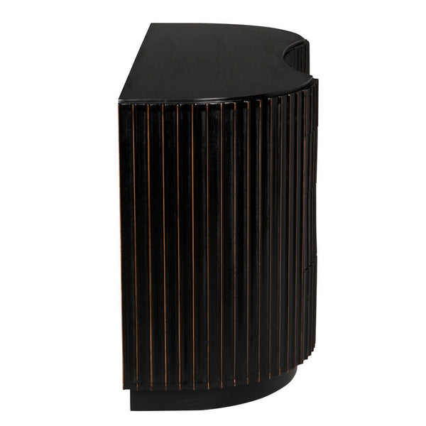 Irene Dresser, Hand Rubbed Black with Light Brown Trim-Noir Furniture-Blue Hand Home