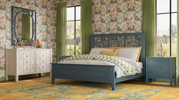 Knightsbridge King Bed-Blue Hand Home