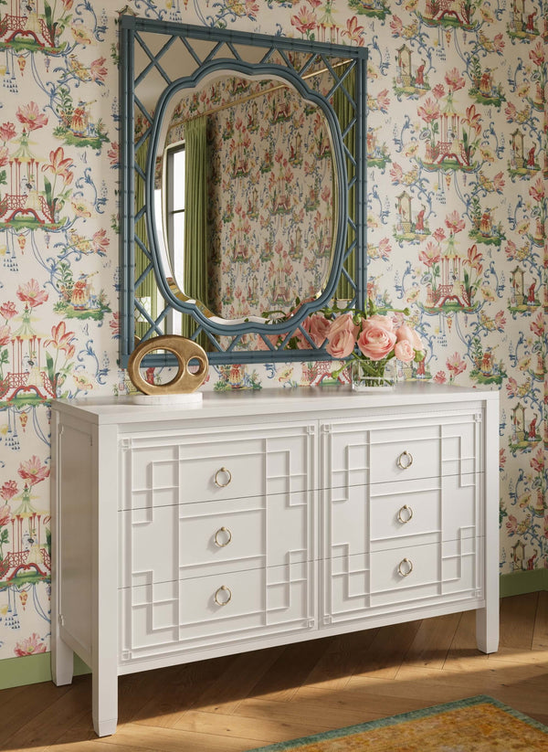 Knightsbridge 6 Drawer Dresser-Blue Hand Home