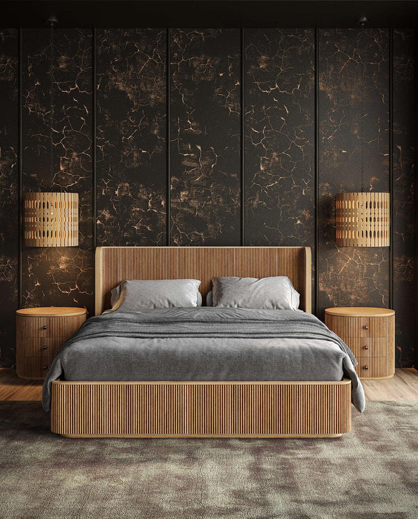 Kraton Rounded Bed King-Blue Hand Home