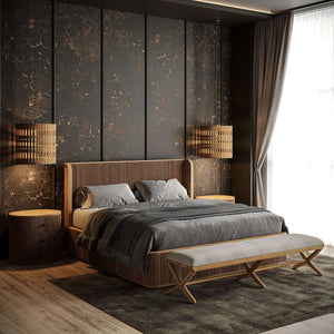 Kraton Rounded Bed King-Blue Hand Home