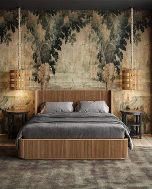 Luna Round 3 Tier Side Table In Batavia Black-Blue Hand Home